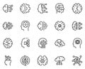 Machine learning icon set Royalty Free Stock Photo