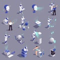 Machine Learning Icon Set Royalty Free Stock Photo