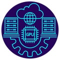Machine Learning Infrastructure and Computing Icon Royalty Free Stock Photo