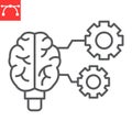 Machine learning line icon Royalty Free Stock Photo