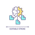 Machine learning RGB color icon Royalty Free Stock Photo