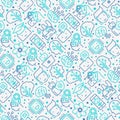 Machine learning seamless pattern Royalty Free Stock Photo