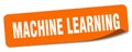 machine learning sticker. machine learning label Royalty Free Stock Photo