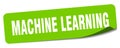 machine learning sticker. machine learning label Royalty Free Stock Photo
