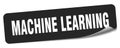 machine learning sticker. machine learning label Royalty Free Stock Photo