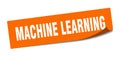 machine learning sticker. machine learning square sign. machine learning Royalty Free Stock Photo