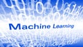Machine learning symbol conception, binary coding system Royalty Free Stock Photo