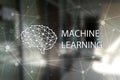 Machine learning technology and artificial intelligence in modern manufacturing. Royalty Free Stock Photo