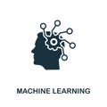 Machine Learning vector icon symbol. Creative sign from crm icons collection. Filled flat Machine Learning icon for computer and Royalty Free Stock Photo