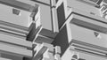 A machine-like structure Feeling the charm of geometry and circuits in a simple design An abstract, elegant and modern 3D