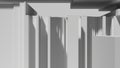 A machine-like structure A simple design that expresses the beauty of geometry An abstract, elegant and modern 3D rendering image