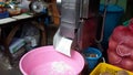 The machine for making coconut milk in thailand