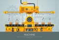 Machine and manufacture machinery factory vector