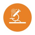 Machine, medical, micro icon. Orange color vector EPS