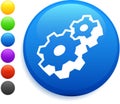 Machine part icon on round internet button Royalty Free Stock Photo