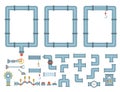 Machine parts different mechanism vector mechanical manufacturing work detail design gear equipment industry technical