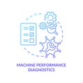 Machine performance diagnostics concept icon