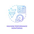 Machine performance monitoring concept icon