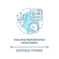 Machine performance monitoring concept icon