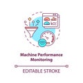 Machine performance monitoring concept icon