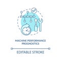 Machine performance prognostics concept icon