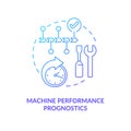 Machine performance prognostics concept icon