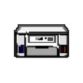 machine photo printer game pixel art vector illustration Royalty Free Stock Photo