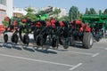 Machine plough on parking lot