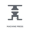 Machine press icon from Industry collection. Royalty Free Stock Photo