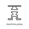 Machine press icon from Industry collection. Royalty Free Stock Photo