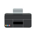 machine printer paper cartoon vector illustration Royalty Free Stock Photo