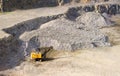 Machine at the quarry for the extraction of granite Royalty Free Stock Photo