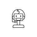 Machine robot smart concept line icon. Simple element illustration. Machine robot smart concept outline symbol design from artific