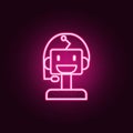 Machine robot smart neon icon. Elements of Artifical intelligence set. Simple icon for websites, web design, mobile app, info