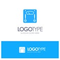 Machine, Scale, Weighing, Weight Blue Logo vector