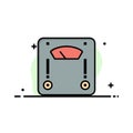 Machine, Scale, Weighing, Weight  Business Flat Line Filled Icon Vector Banner Template Royalty Free Stock Photo