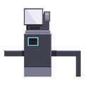 Machine scan icon cartoon vector. Payment terminal