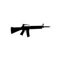 Machine sign black icon ak 47. Vector illustration eps 10 Royalty Free Stock Photo