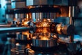 a machine that is sitting on a table, Explore the physics of superconductivity Royalty Free Stock Photo