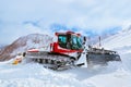 Machine for skiing slope preparations at Kaprun Austria Royalty Free Stock Photo