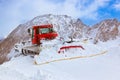 Machine for skiing slope preparations at Kaprun Austria Royalty Free Stock Photo