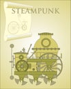 Machine in the style of steampunk