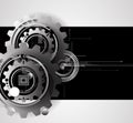 Machine technology gears. retro gearwheel mechanism bacground Royalty Free Stock Photo