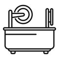 Machine textile icon outline vector. Wool cotton Royalty Free Stock Photo