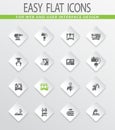 Machine tool icons set