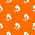 Machine tool pattern vector orange