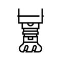 machine tooling mechanical engineer line icon vector illustration