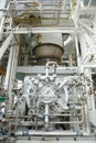 Machine turbine in oil and gas plant for drive compressor unit for operation. Turbine working with long time and controlled logic