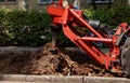 Machine for uprooting stumps Royalty Free Stock Photo