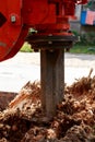 Machine for uprooting stumps Royalty Free Stock Photo
